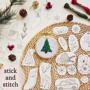 Christmas Stick And Stitch Embroidery Patterns